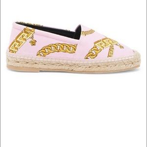 Versace
Chain-Print Canvas Espadrilles